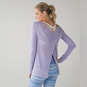 Lululemon Sunset Savasana Pullover Sweater Heathered Lilac Lavender Size 4 6